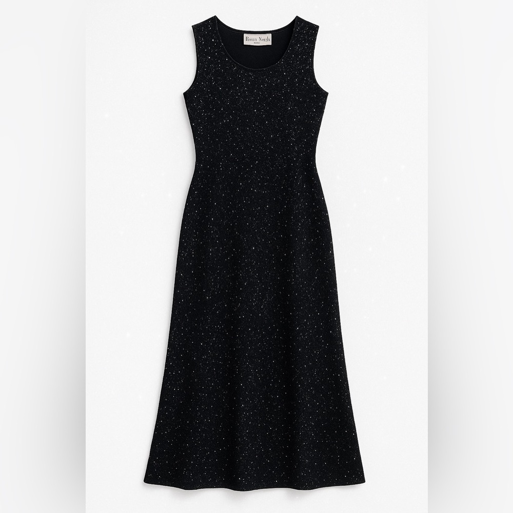 Sparkly Ronni Nicole Black Sparkly Dress Knit Dress | Size SP